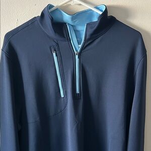 New Navy Blue Walter Hagen Quarter-Zip Pullover